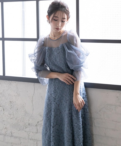 birei ドレス ブルーミングレースチュールドレス : ZOZOTOWN Yahoo!店