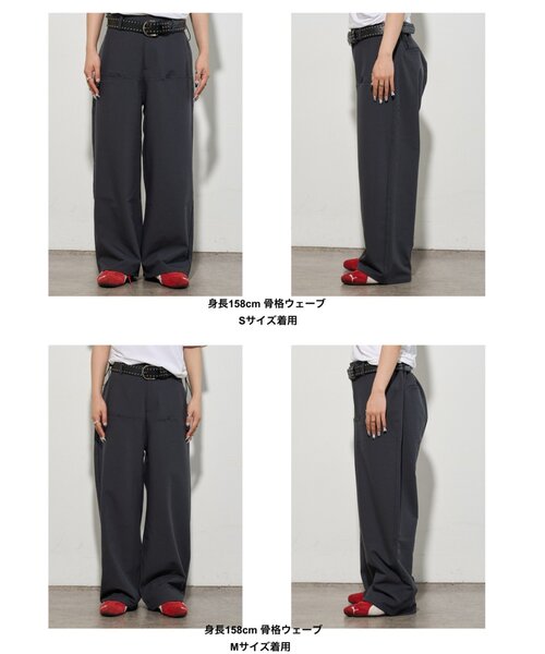 「WHO'S WHO gallery」 スラックス SMALL ネイビー レディース_画像2