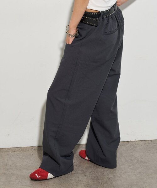 「WHO'S WHO gallery」 スラックス SMALL ネイビー レディース_画像9