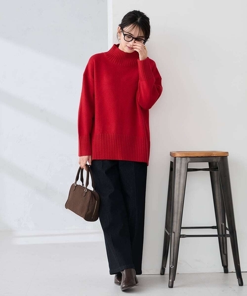「a.v.v」 長袖ニット 38 パープル レディース_画像4