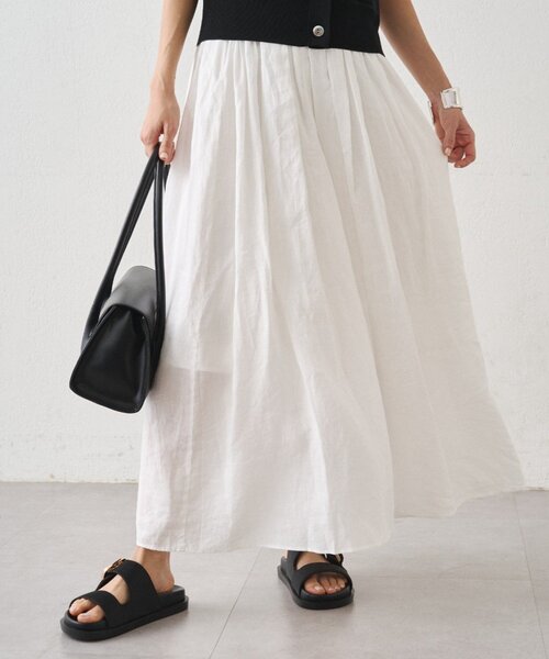 Loungedress（ラウンジドレス） スカート リネンタックギャザー