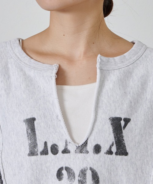 「etsinta」 スウェットカットソー ONE SIZE ライトグレー レディース_画像6