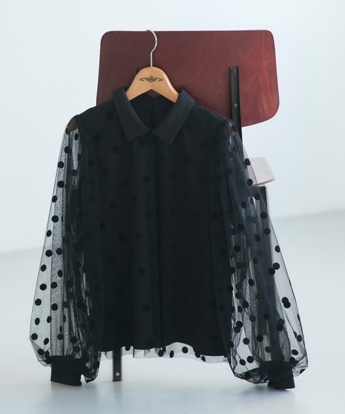 「RUIRUE BOUTIQUE」 長袖ブラウス S グレー レディース_画像2