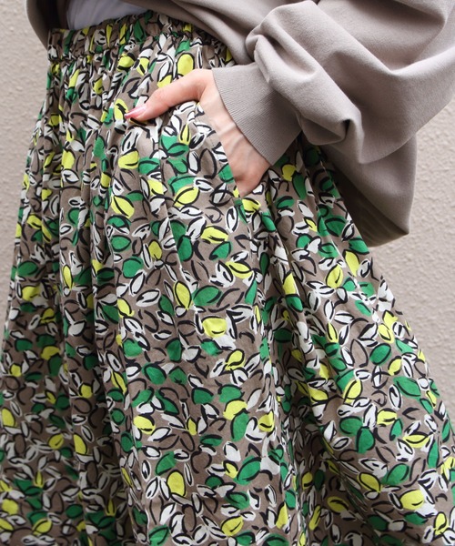 スカート ORCIVAL/オーシバル　プリントAラインスカート　PRINTED A-LINE SKIRT　OR-F0088 PFMの画像