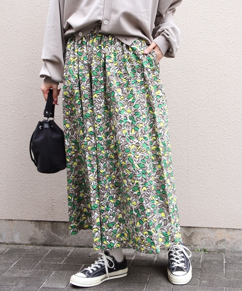 スカート ORCIVAL/オーシバル　プリントAラインスカート　PRINTED A-LINE SKIRT　OR-F0088 PFMの画像