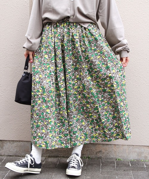 スカート ORCIVAL/オーシバル　プリントAラインスカート　PRINTED A-LINE SKIRT　OR-F0088 PFMの画像