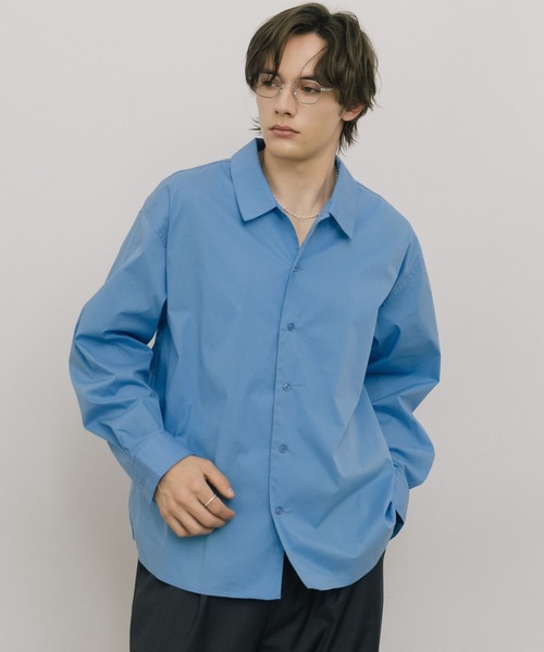 LURAKU シャツ 「LURAKU」oversized open-collar shirt / オーバー