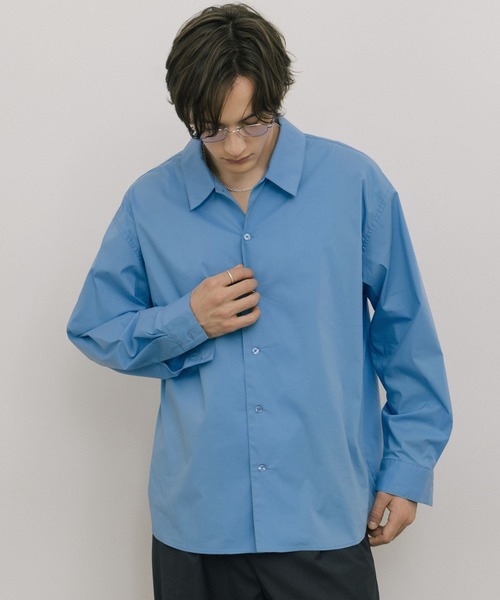 LURAKU シャツ 「LURAKU」oversized open-collar shirt / オーバー