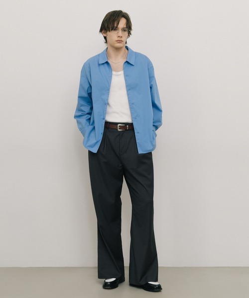 LURAKU シャツ 「LURAKU」oversized open-collar shirt / オーバー