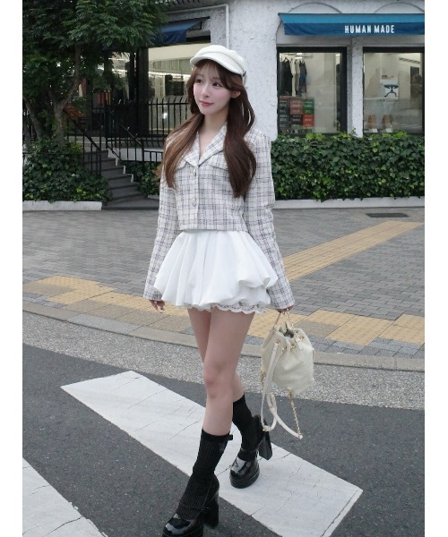 darich ダーリッチ Vernal Tweed コンパクトジャケット MIX ダーリッチ Darich Vernal Tweed コンパクトジャケット （サックス