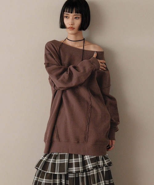 「LOWRYS FARM」 長袖カットソー SHORT アイボリー レディース_画像5