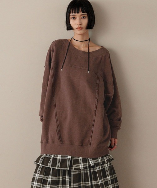 「LOWRYS FARM」 長袖カットソー SHORT アイボリー レディース_画像7