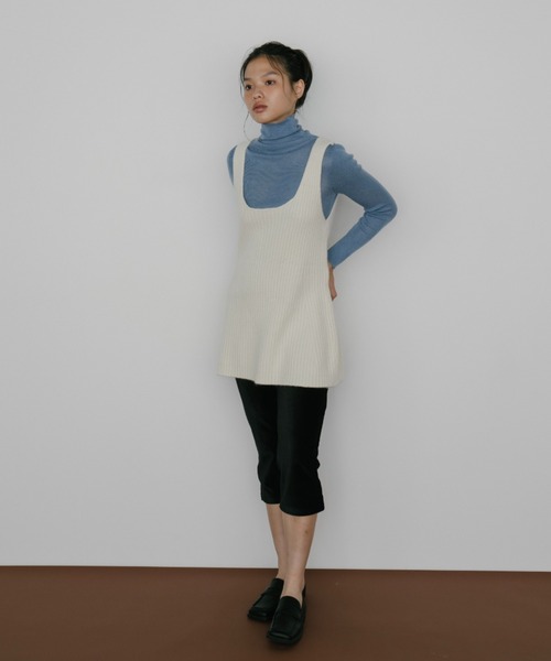 「duei」 ニットワンピース FREE グレー レディース_画像4