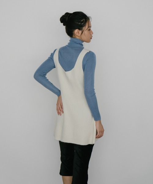 「duei」 ニットワンピース FREE グレー レディース_画像6