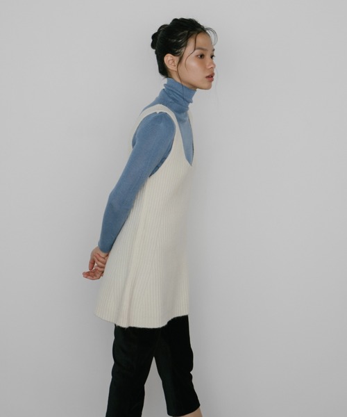 「duei」 ニットワンピース FREE グレー レディース_画像7