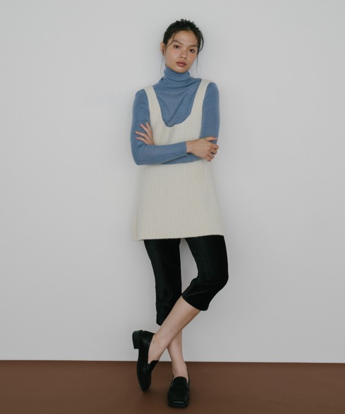 「duei」 ニットワンピース FREE グレー レディース_画像8