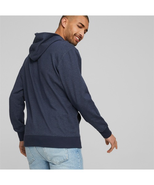 「PUMA」 プルオーバーパーカー MEDIUM インディゴブルー メンズ_画像5