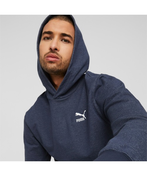 「PUMA」 プルオーバーパーカー MEDIUM インディゴブルー メンズ_画像8