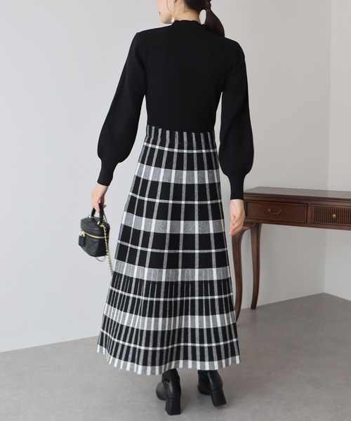 「BLUEEAST」 ニットワンピース MEDIUM グレー レディース_画像4