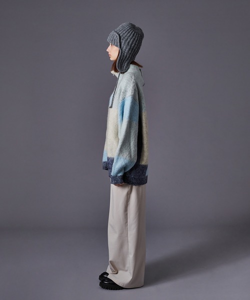 「ONCILY」 ニットカーディガン MEDIUM ブルー メンズ_画像6