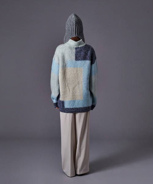 「ONCILY」 ニットカーディガン MEDIUM ブルー メンズ_画像7