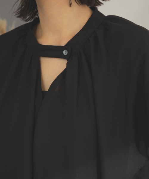 「ROSE BUD」 長袖ブラウス ONE SIZE ブラウン レディース_画像7