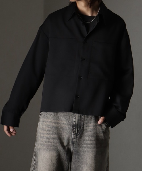 「welise」 長袖シャツ L ブラック メンズ_画像6