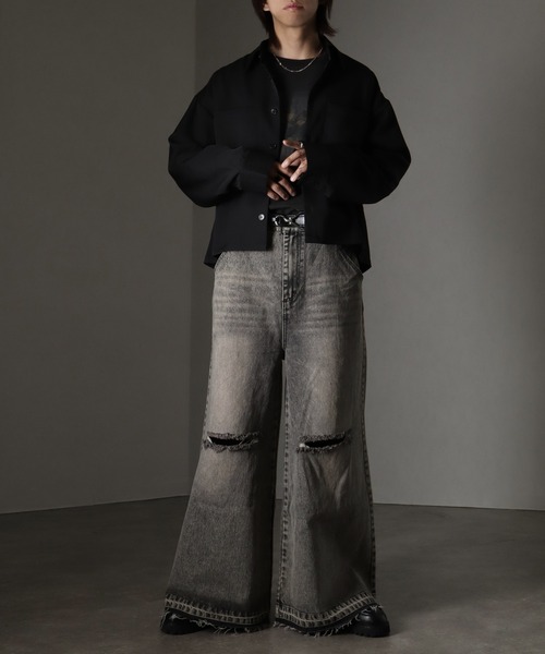 「welise」 長袖シャツ L ブラック メンズ_画像7