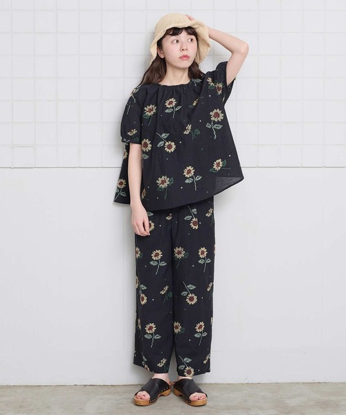 l'atelier du savon（アトリエドゥサボン） パンツ クロスステッチ