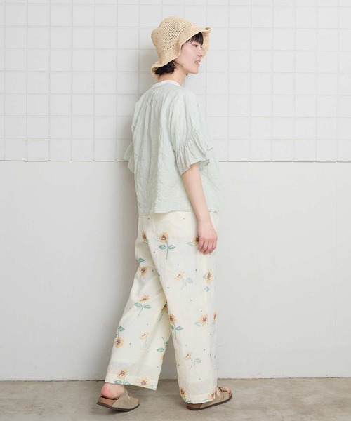 l'atelier du savon（アトリエドゥサボン） パンツ クロスステッチ