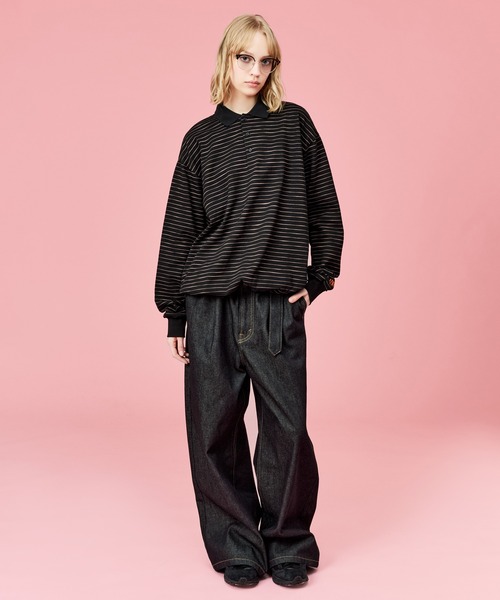WETTEMPT tシャツ SKETCH BORDER L/S POLO / スケッチボーダーロング
