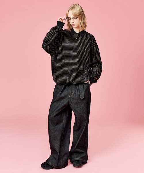 WETTEMPT tシャツ SKETCH BORDER L/S POLO / スケッチボーダーロング