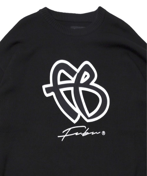 「FUBU」 長袖ニット M ブラック メンズ_画像5