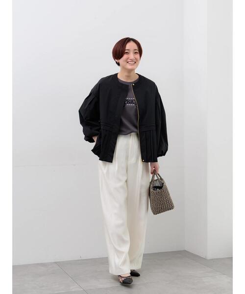 Te chichi(テチチ) ブルゾン アウター 袖バルーンペプラムプリーツ Te chichi(テチチ) ブルゾン アウター 袖バルーンペプラムプリーツ