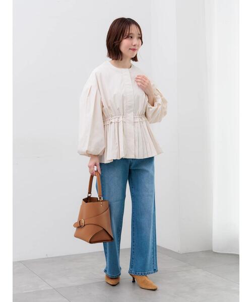 Te chichi（テチチ） ブルゾン アウター 袖バルーンペプラムプリーツ