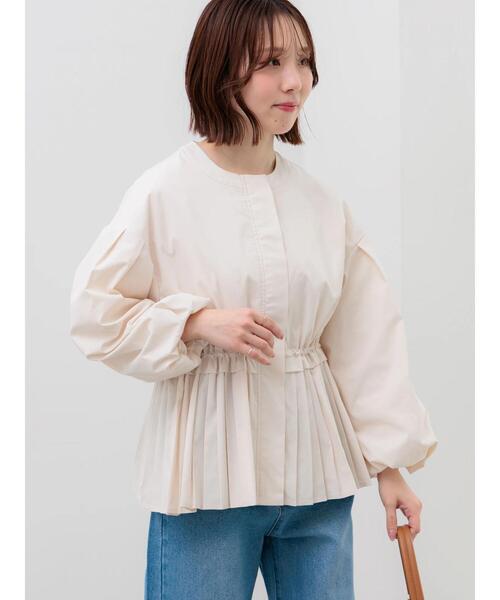 Te chichi（テチチ） ブルゾン アウター 袖バルーンペプラムプリーツ