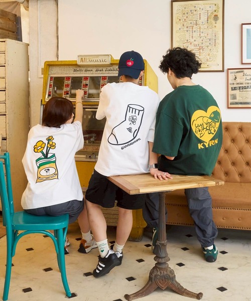 「kaoyorinakami」 半袖Tシャツ SMALL ダークグリーン メンズ_画像3