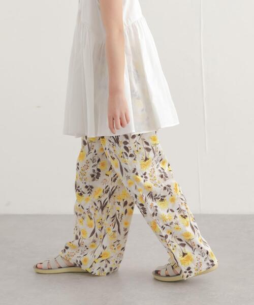 ayakawasaki flower pants ベージュ　フラワーパンツ URBAN RESEARCH DOORS（アーバンリサーチドアーズ） ワイドパンツ