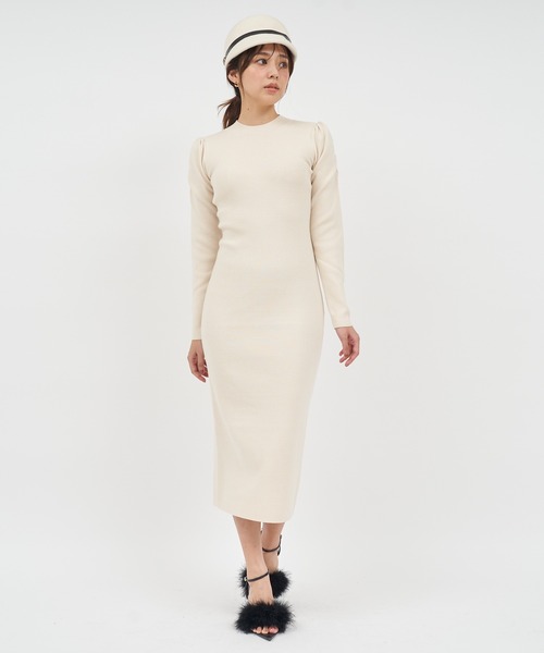 「ROYAL PARTY」 長袖ワンピース FREE ベージュ レディース_画像3