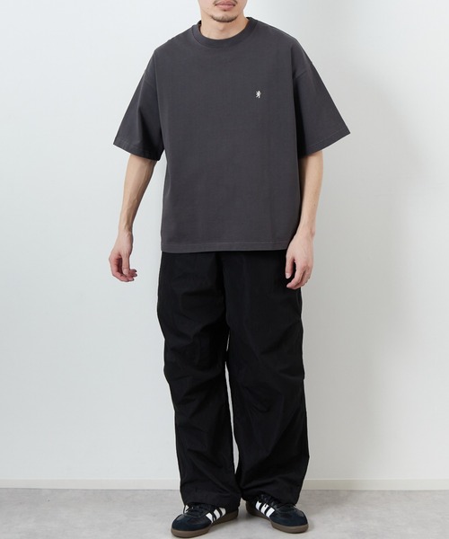 tシャツ 「GYMPHLEX/ジムフレックス」 ワンポイント刺繍ロゴ クルーネックTシャツ レディース メンズの画像