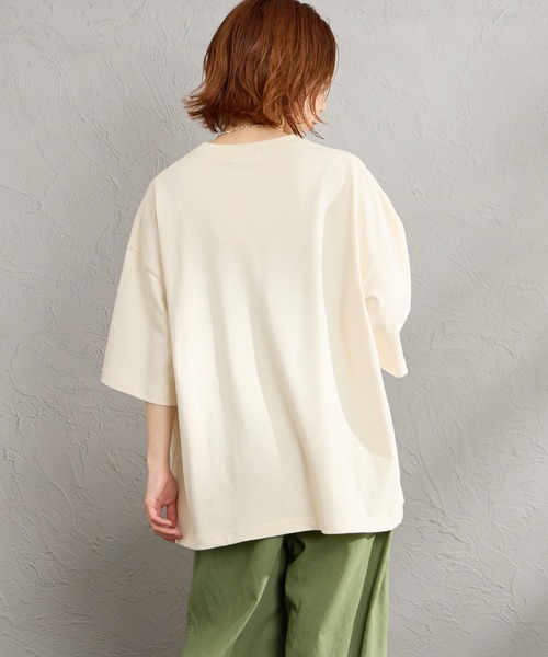 tシャツ 「GYMPHLEX/ジムフレックス」 ワンポイント刺繍ロゴ クルーネックTシャツ レディース メンズの画像
