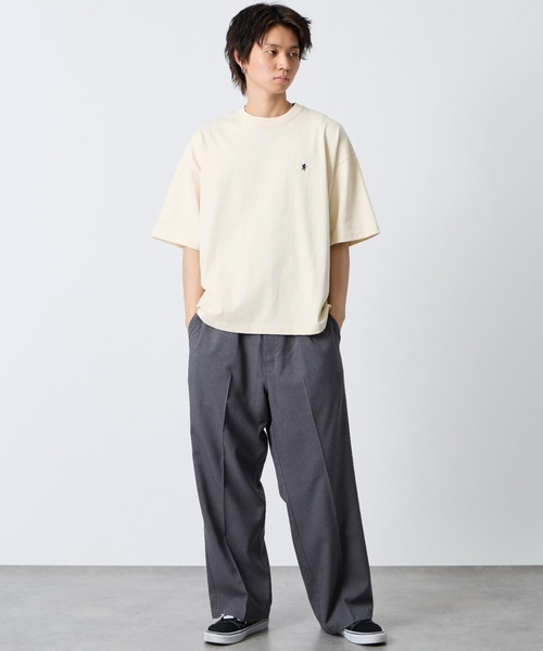 tシャツ 「GYMPHLEX/ジムフレックス」 ワンポイント刺繍ロゴ クルーネックTシャツ レディース メンズの画像