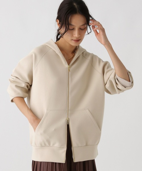 「Elura」 ジップアップパーカー SMALL ダークブラウン レディース_画像5