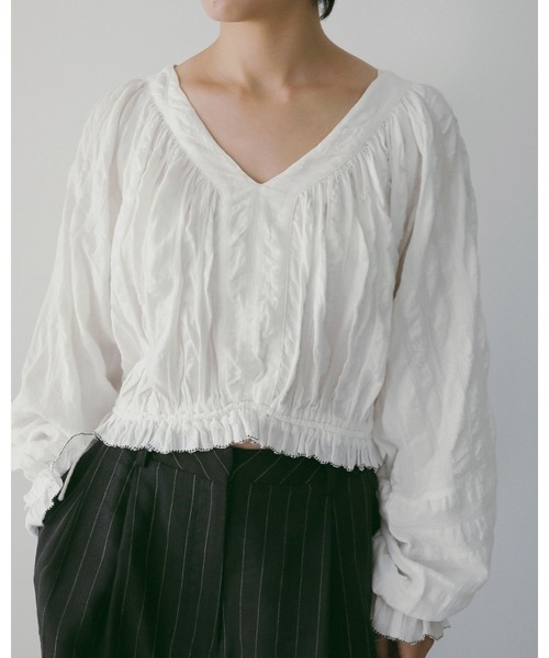 シャツ/ブラウス(長袖/七分) L'or Volume Gather Blouse anuke（アンヌーク） ブラウス シャツ Gather Volume Blouse