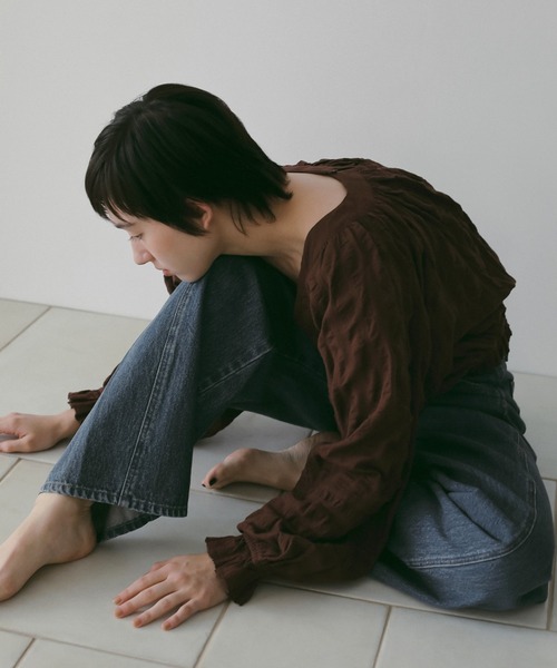 anuke（アンヌーク） ブラウス シャツ Gather Volume Blouse