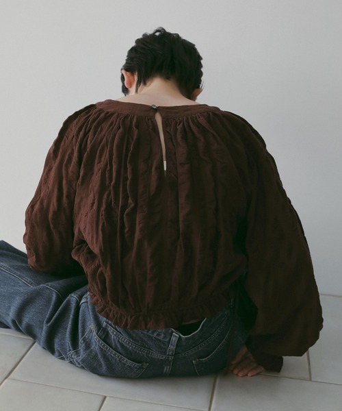 シャツ/ブラウス(長袖/七分) I am official gather volume blouse eim anuke（アンヌーク） ブラウス シャツ Gather Volume Blouse
