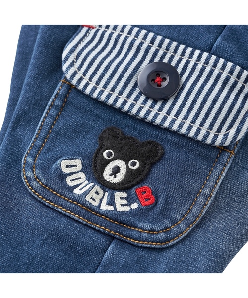 「DOUBLE_B」 「KIDS」デニムパンツ 80cm インディゴブルー キッズ_画像3
