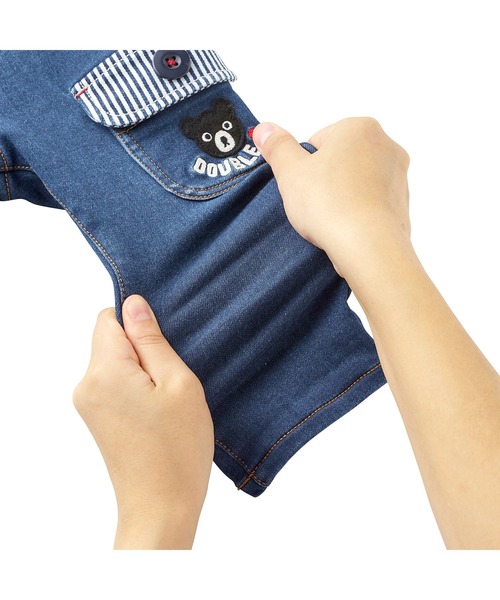 「DOUBLE_B」 「KIDS」デニムパンツ 80cm インディゴブルー キッズ_画像8