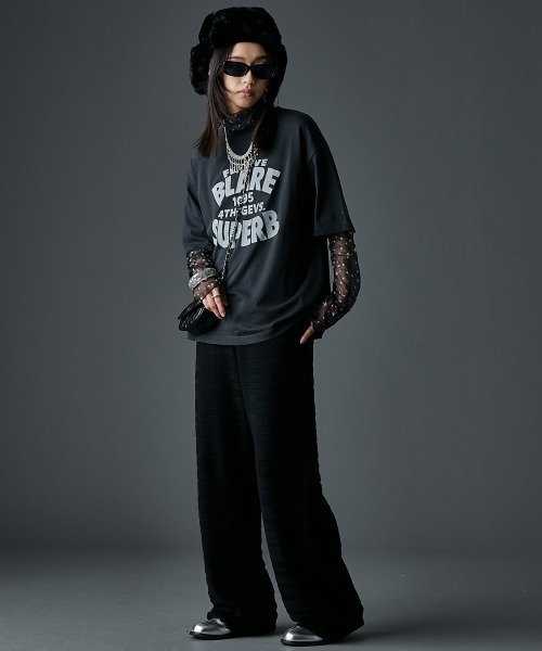 「GEVS.」 イージーパンツ LL ブルーグレー レディース_画像6