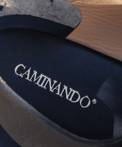 「CAMINANDO」 フラットサンダル 8 ブラック レディース_画像5
